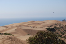 Udsigt ud over Las Dunas - sandklitterne tæt ved Valparaíso